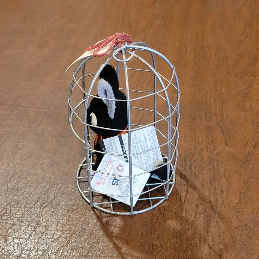 Vintage Studio Ghibli Jiji Cat Plush in Bird Cage Dear ketto Japan Import New